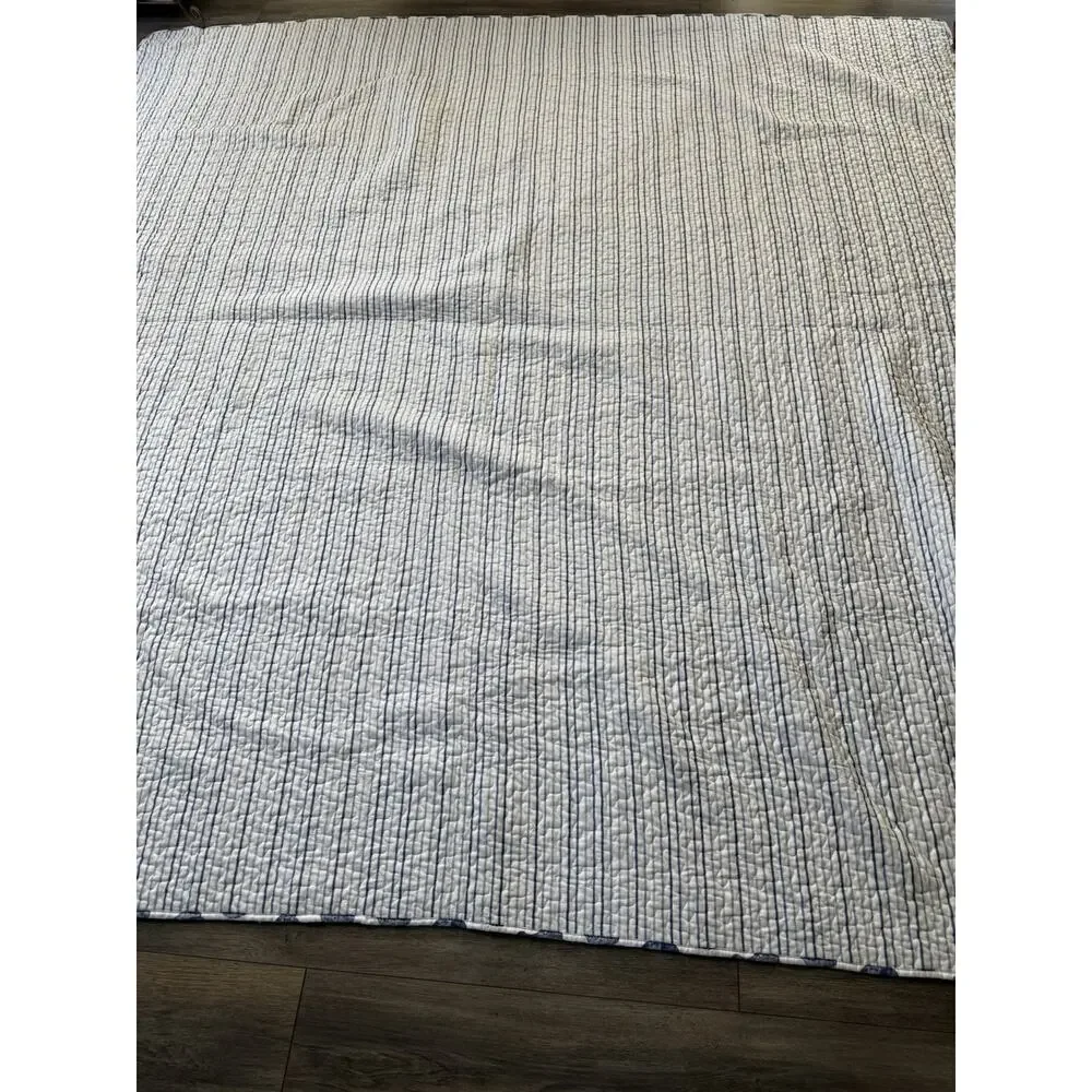 Seahorse Comforter Reversible Quilt Blue Size Full Nautical Coastal Cottage
